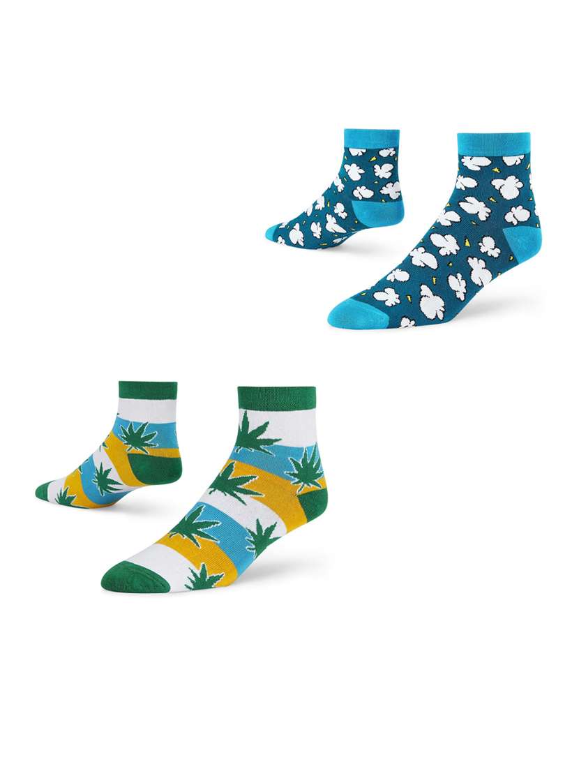 women set of 2 ankle length socks