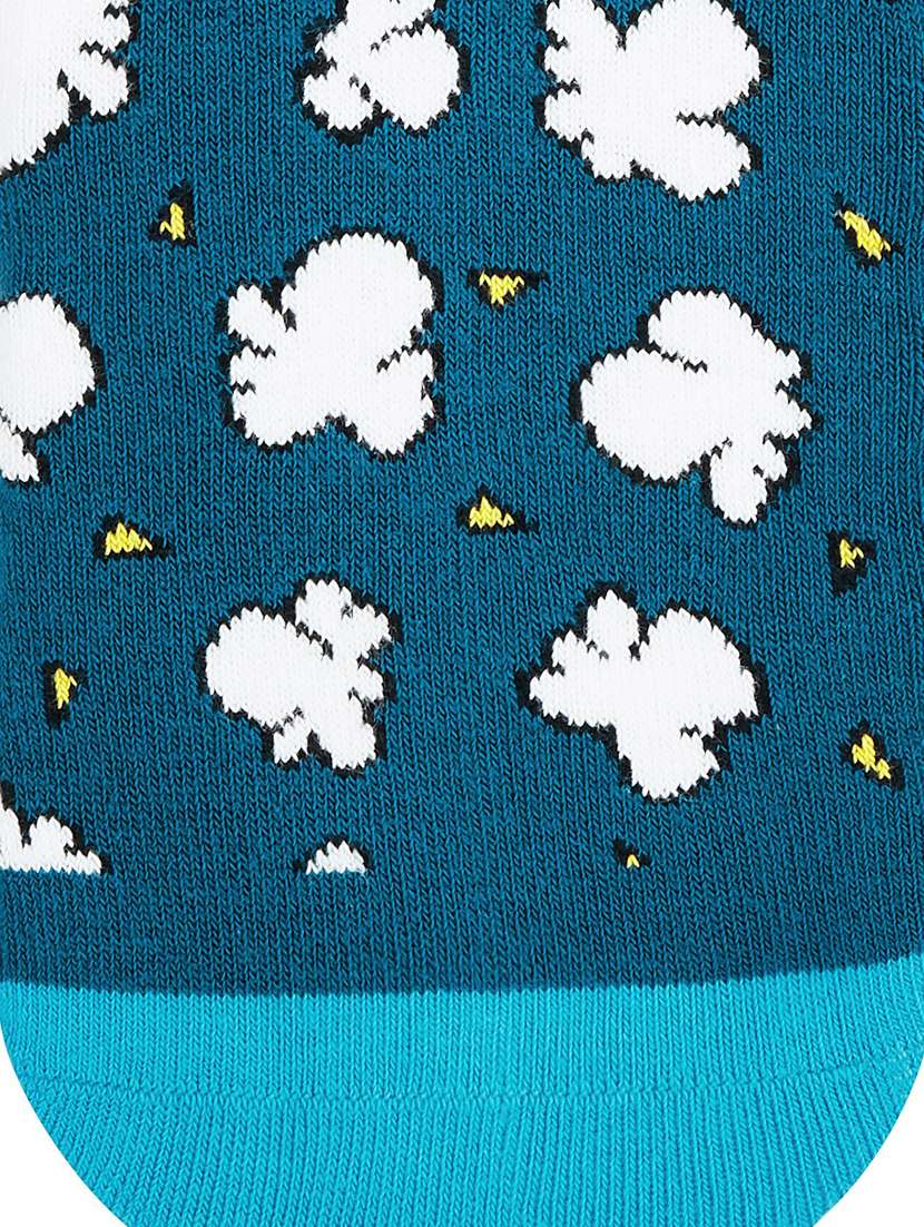 multi colored cotton ankle length socks - 20498459 -  Standard Image - 3