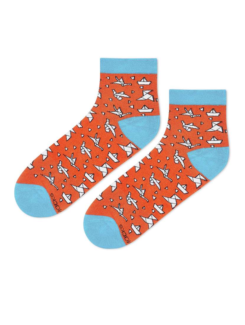 multi colored cotton ankle length socks