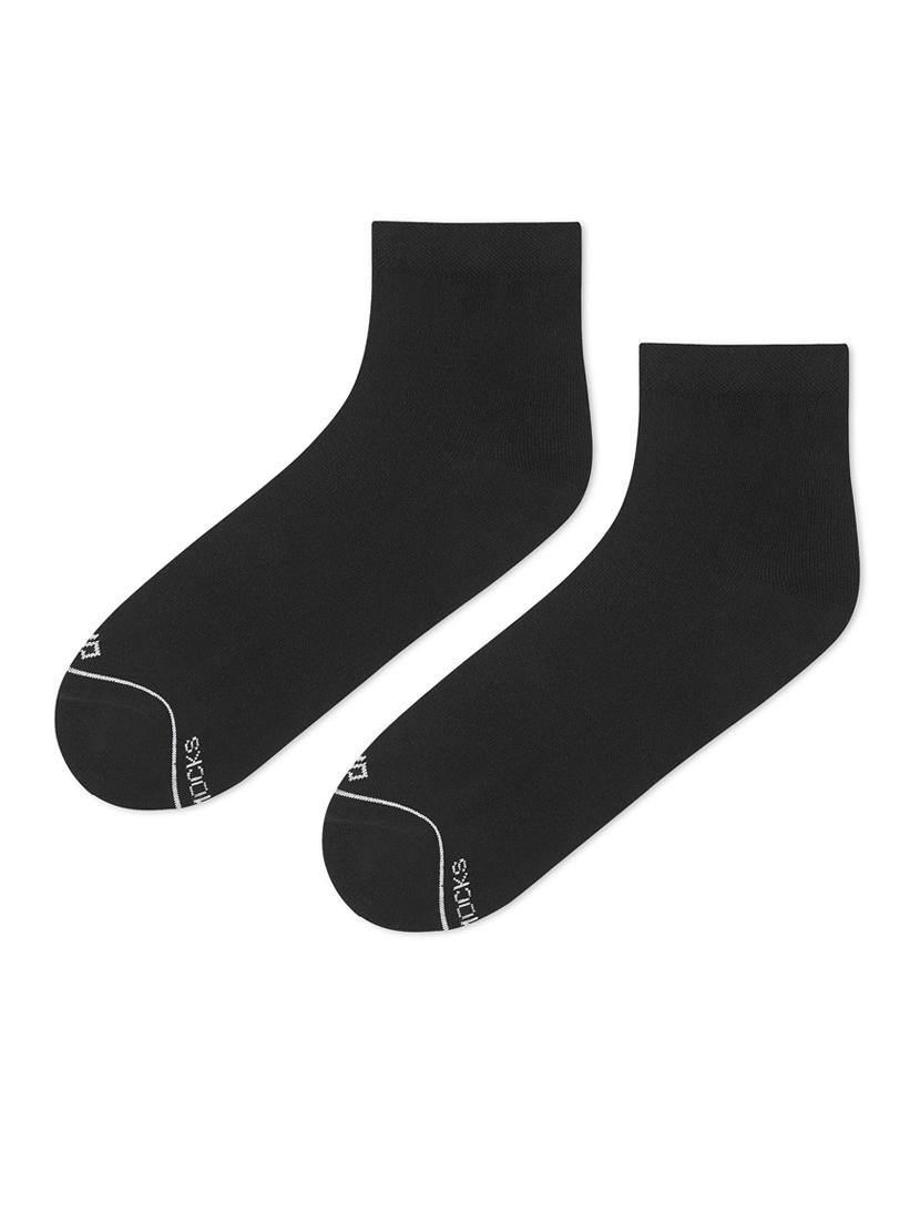 black cotton ankle length socks - 20498481 - Zoom Image - 0