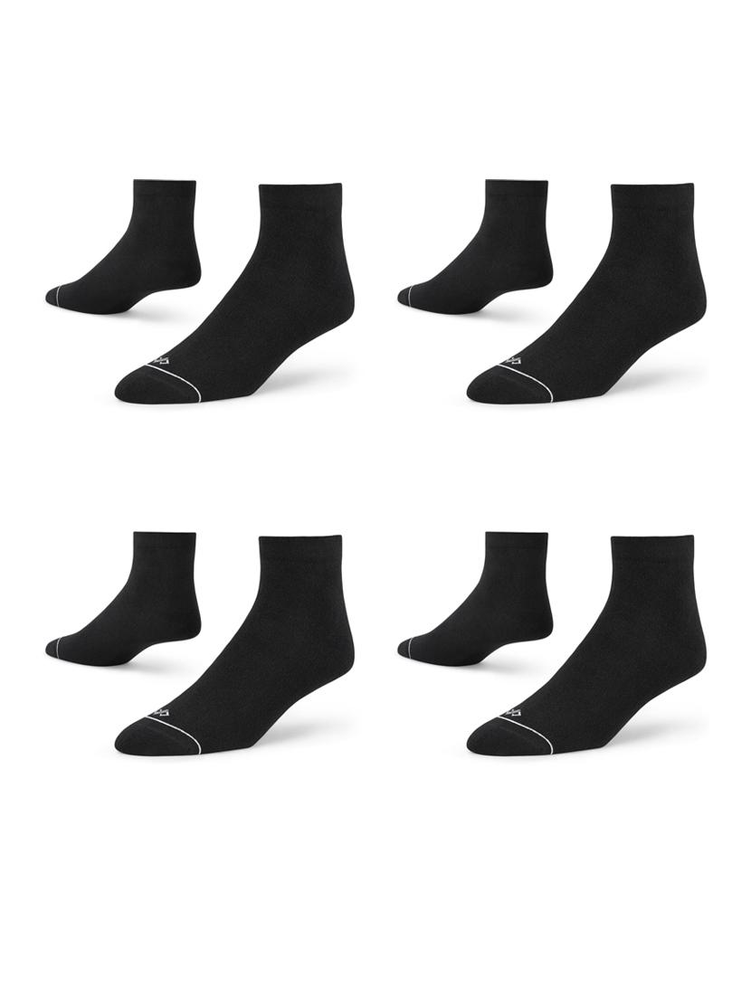 black cotton ankle length socks - 20498481 - Standard Image - 3