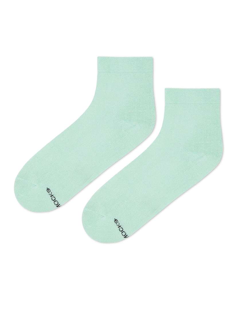 sea green cotton ankle length socks