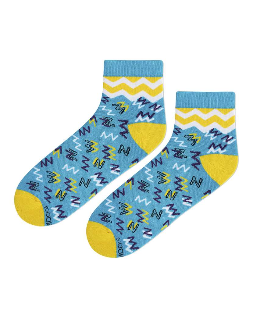 multi colored cotton ankle length socks
