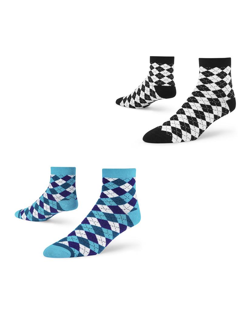 unisex multi colored ankle length socks combo - 20498531 -  Zoom Image - 0