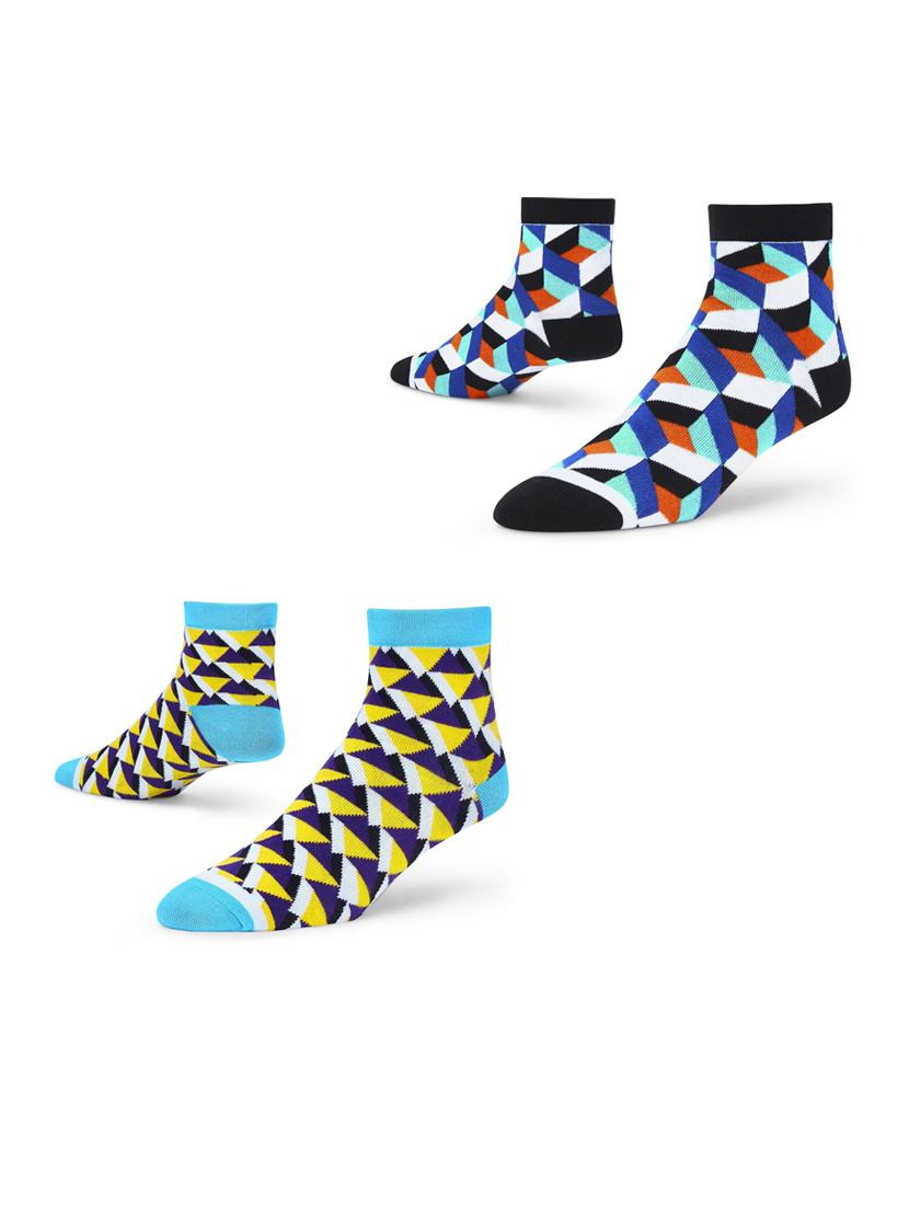 unisex multi colored ankle length socks combo