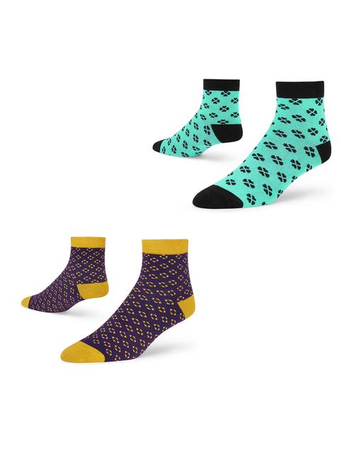 unisex multi colored ankle length socks combo - 20498545 - Standard Image - 0