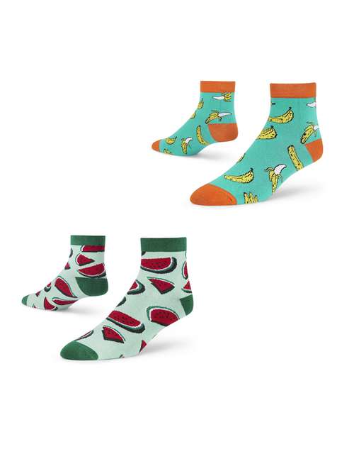 unisex multi colored ankle length socks combo - 20498566 -  Standard Image - 0