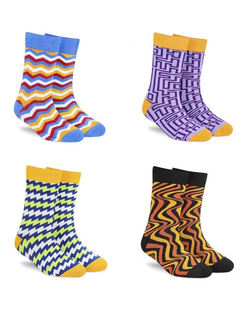 printed above ankle length socks combo - 20498626 - Standard Image - 0
