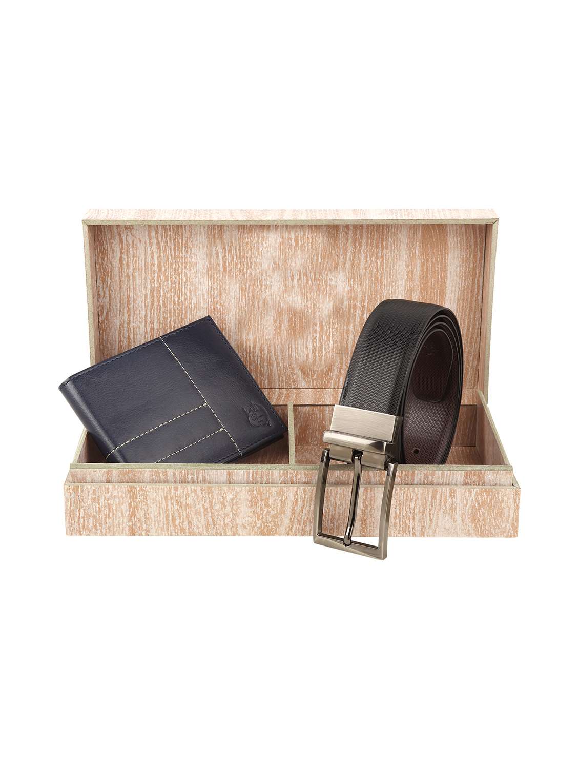 men belt & wallet leather gift combo
