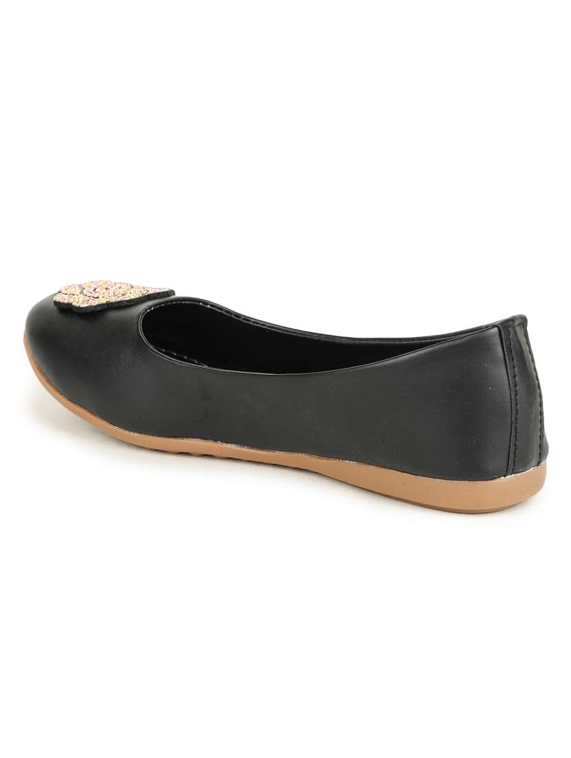 women black embellished slip on ballerina - 20499023 -  Standard Image - 3