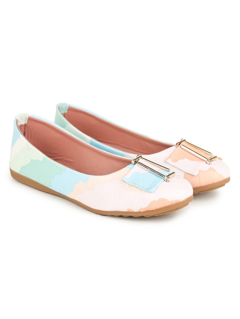 women color block multi colored slip on ballerina - 20499025 - Zoom Image - 0