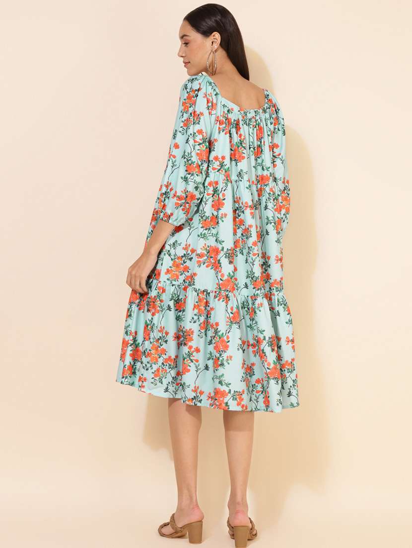 women multi colored floral tiered dress - 20501011 -  Standard Image - 3