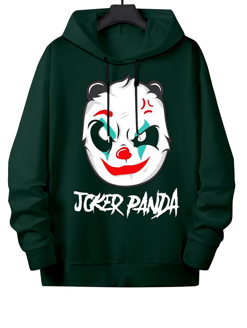 bottle green graphic front print sweatshirt - 20501054 - Zoom Image - 0