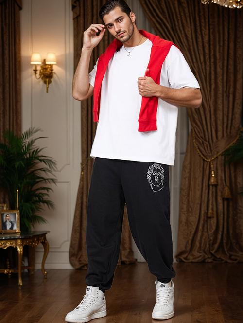 men placement print mid rise jogger - 20501271 - Standard Image - 0