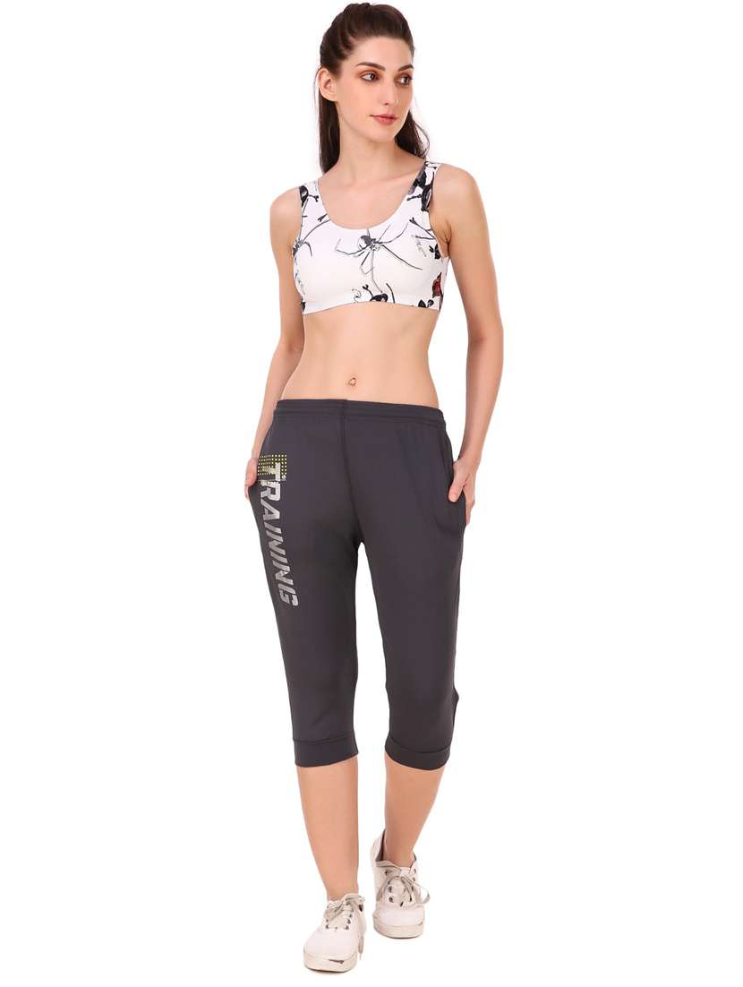 charcoal typographic low rise capri - 20501431 - Standard Image - 3
