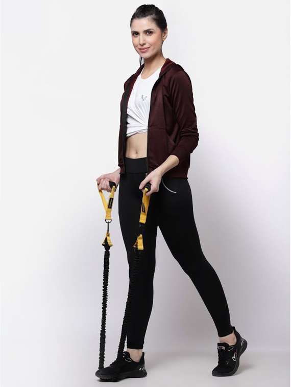 coffee brown solid hooded regular jacket - 20501503 -  Standard Image - 3