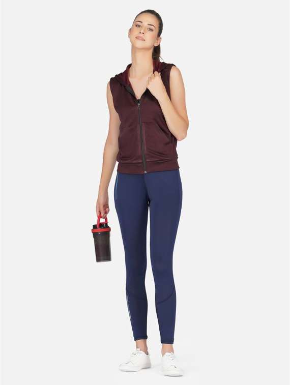 maroon solid hooded regular jacket - 20501518 -  Standard Image - 3