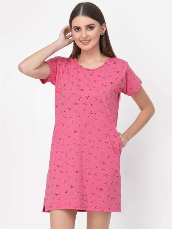 women pink printed sleepshirt - 20501543 - Zoom Image - 0