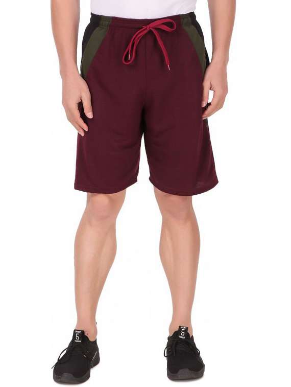 men color block cotton bermudas shorts - 20501560 -  Zoom Image - 0