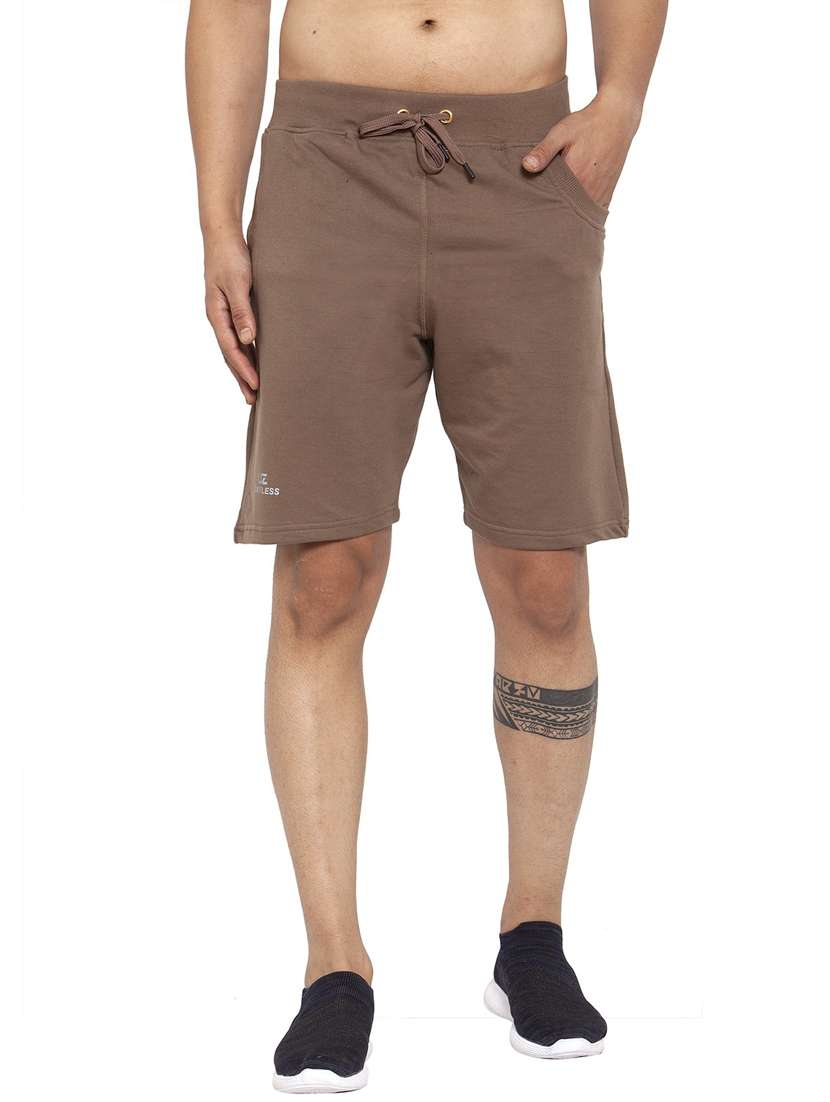 men solid cotton bermudas shorts - 20501576 -  Zoom Image - 0