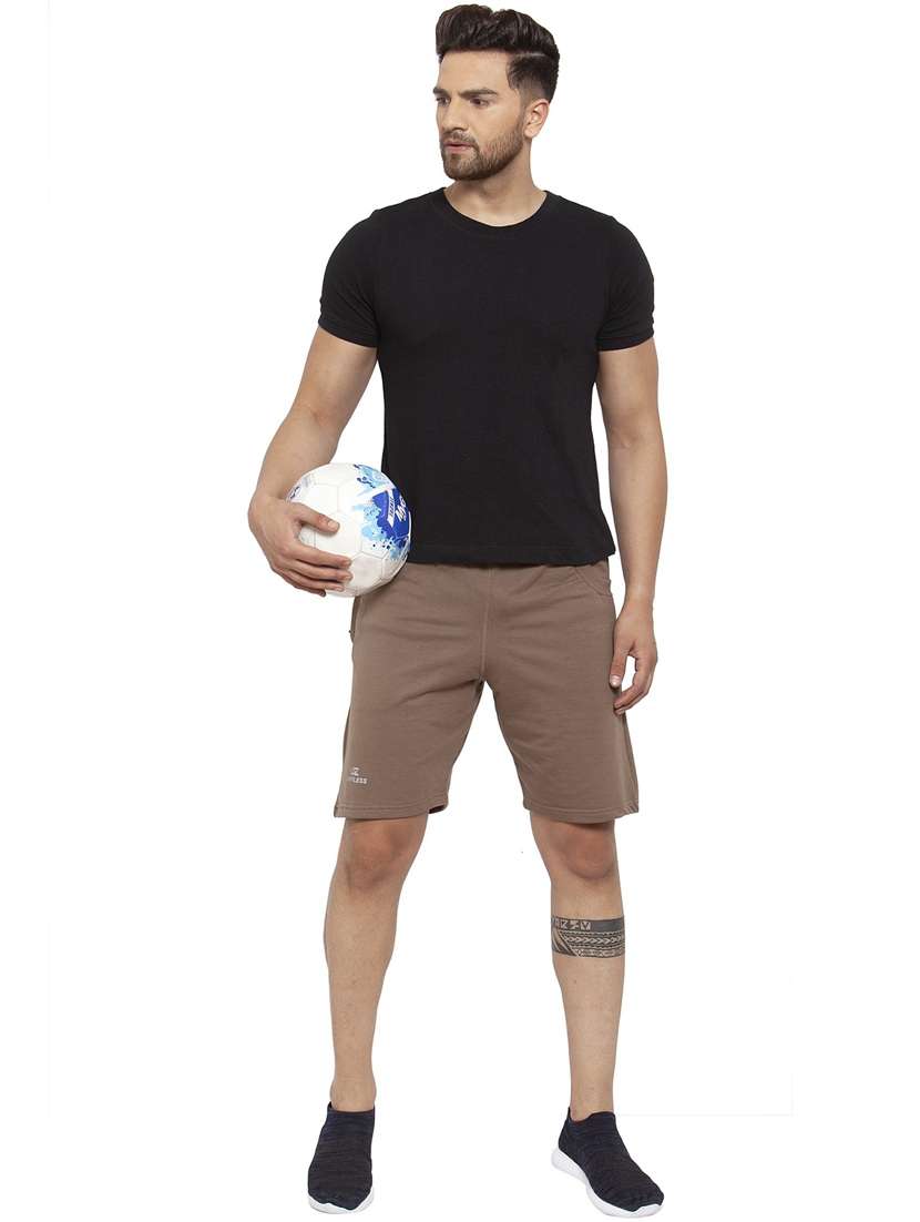 men solid cotton bermudas shorts - 20501576 -  Standard Image - 3