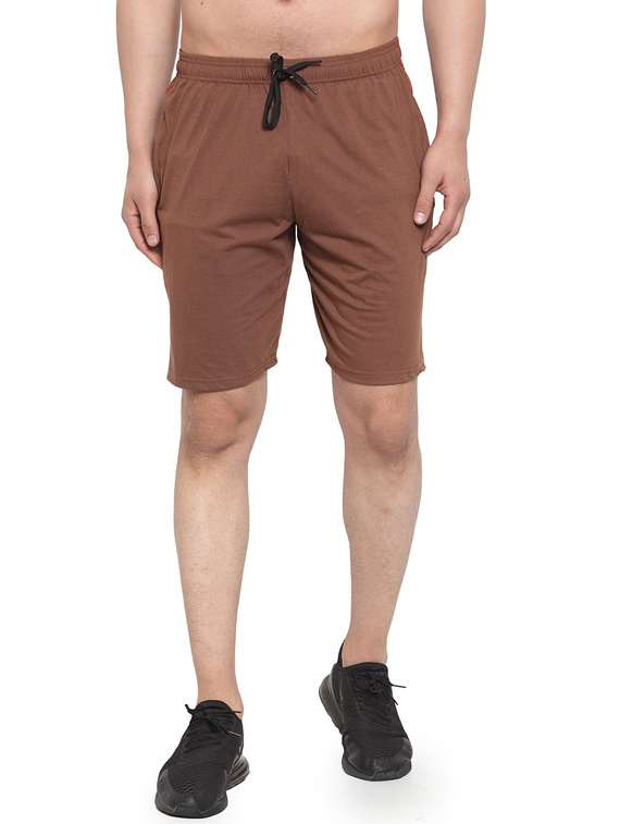 men solid cotton bermudas shorts