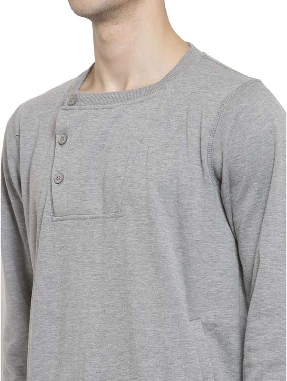 men solid cotton regular sweatshirt - 20501638 - Standard Image - 3