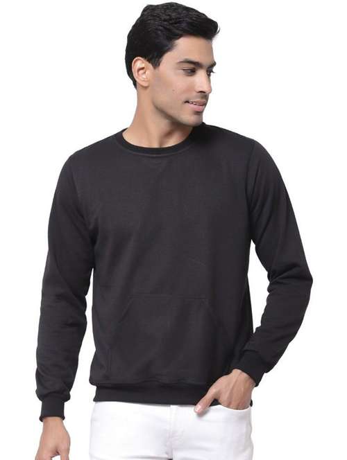 men solid cotton regular sweatshirt - 20501640 -  Standard Image - 0