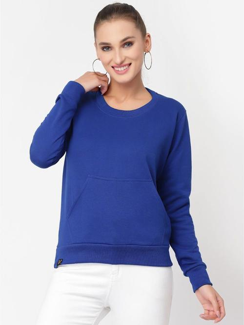 blue solid regular sweatshirt - 20501671 - Standard Image - 0