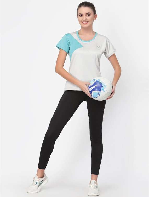 women's color block crew neck t-shirt - 20501836 - Standard Image - 3