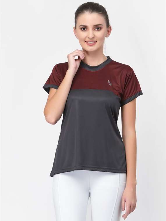 women's color block crew neck t-shirt