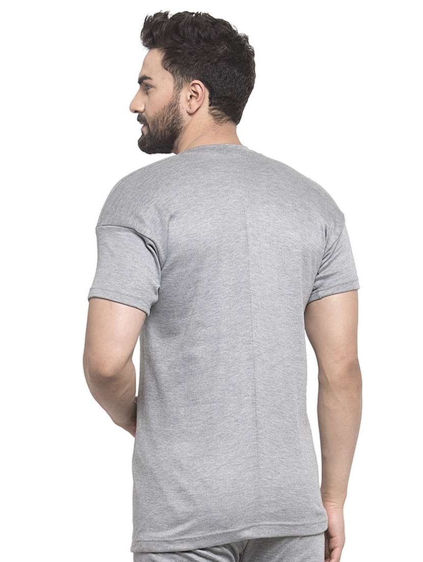 grey cotton thermal top - 20501902 - Standard Image - 3