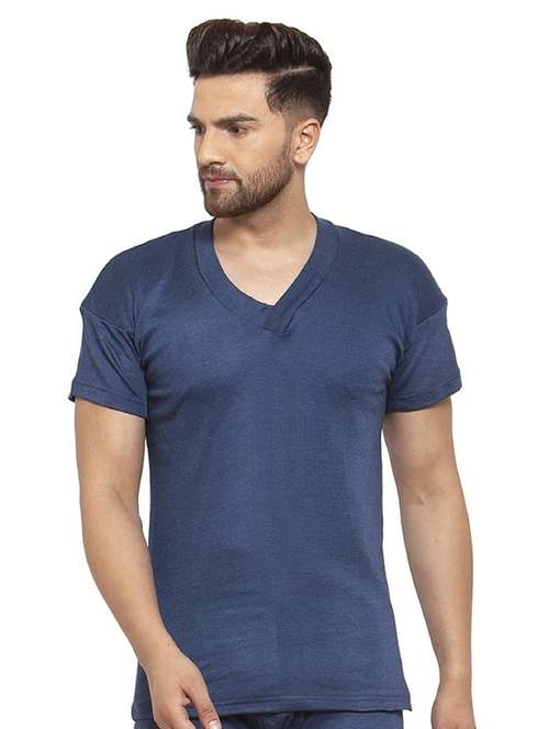 blue cotton thermal top - 20501903 -  Standard Image - 0