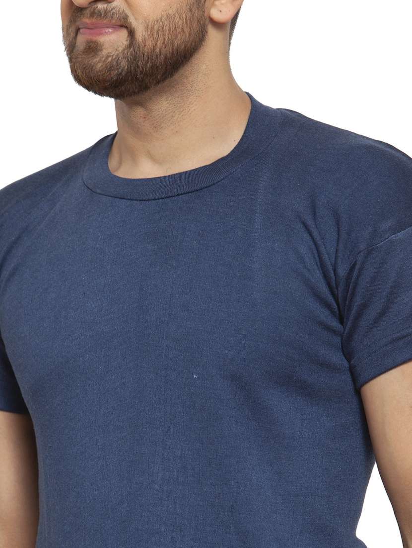 blue cotton thermal top - 20501908 - Standard Image - 3