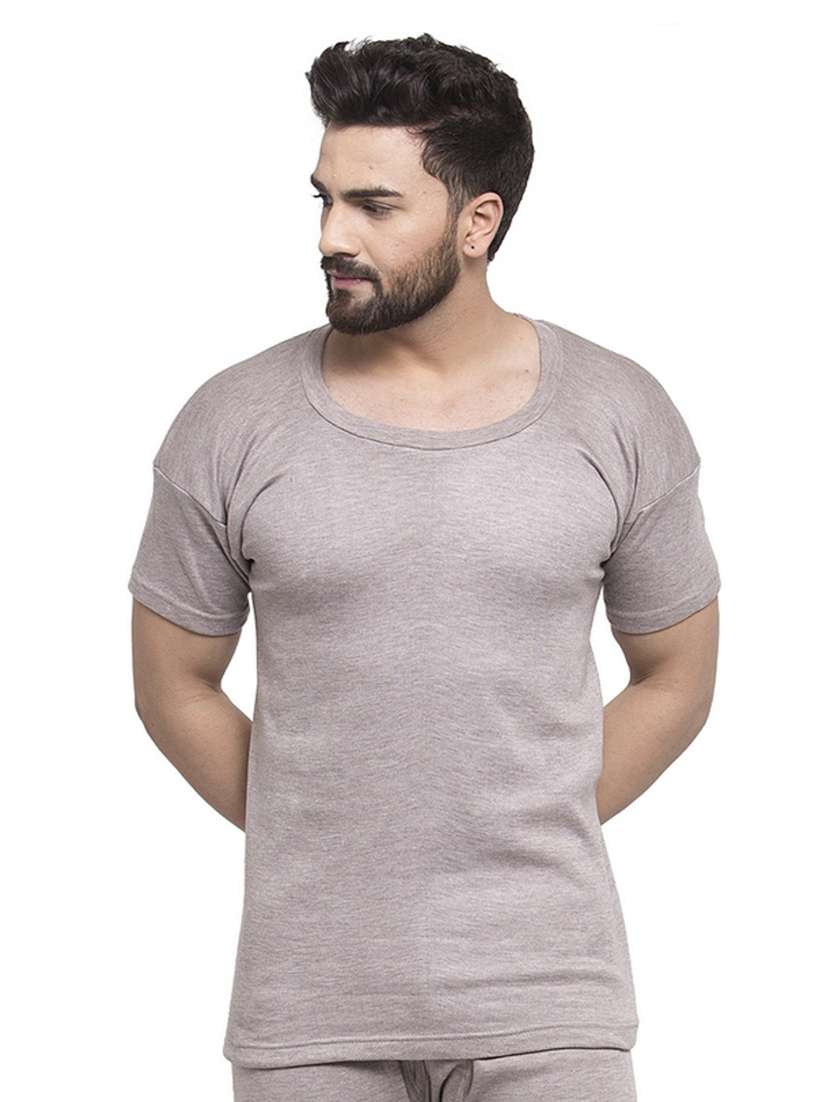 grey cotton thermal top
