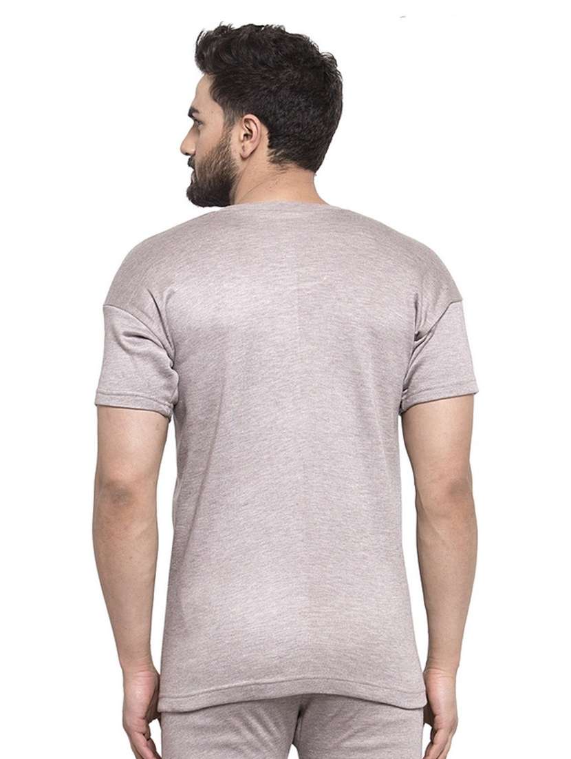 grey cotton thermal top - 20501911 -  Standard Image - 3