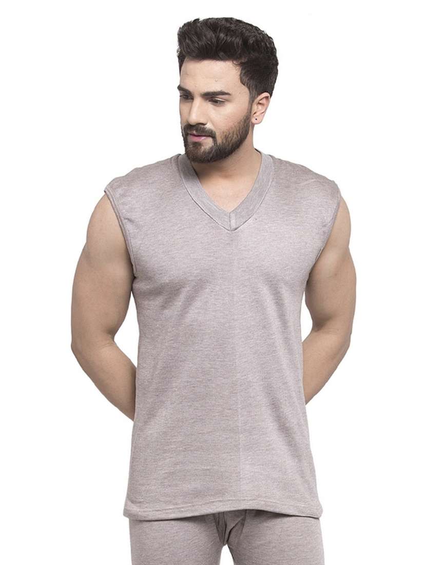 grey cotton thermal top