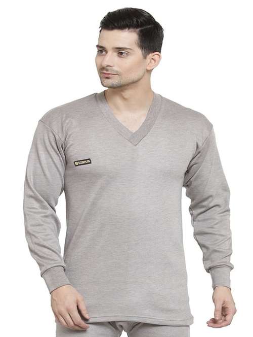 men full sleeve thermal top - 20501980 - Standard Image - 0