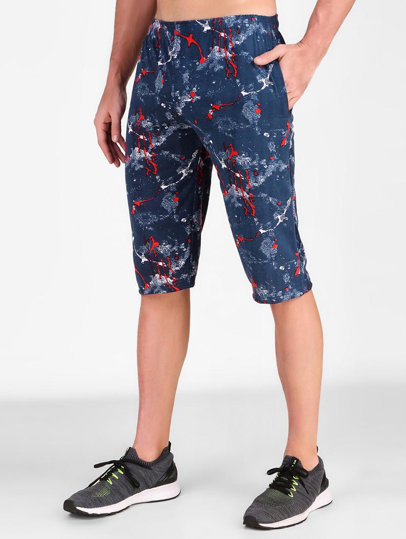 men mid rise cotton three- fourth