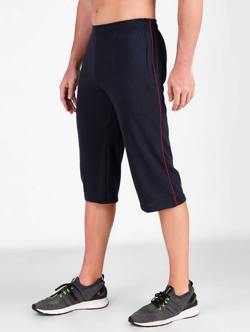 men mid rise cotton three- fourth