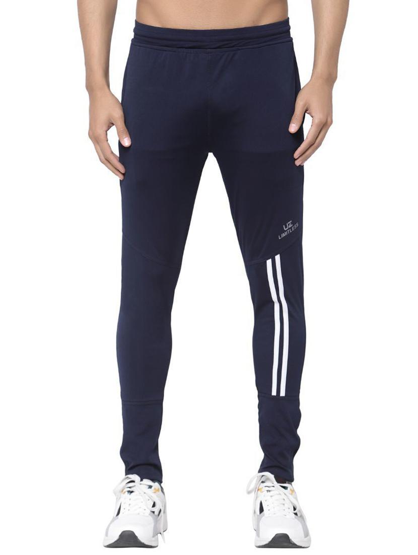 men navy blue polyester track pant - 20502232 - Zoom Image - 0