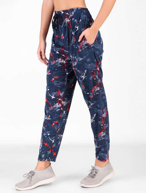 women printed track pant - 20502341 -  Standard Image - 0