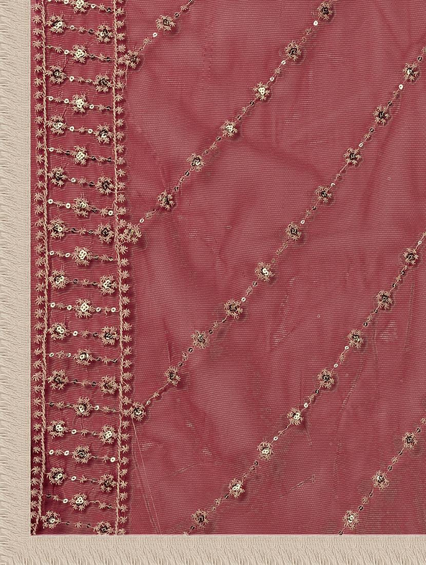 maroon solid with work dupatta - 20502811 - Standard Image - 3