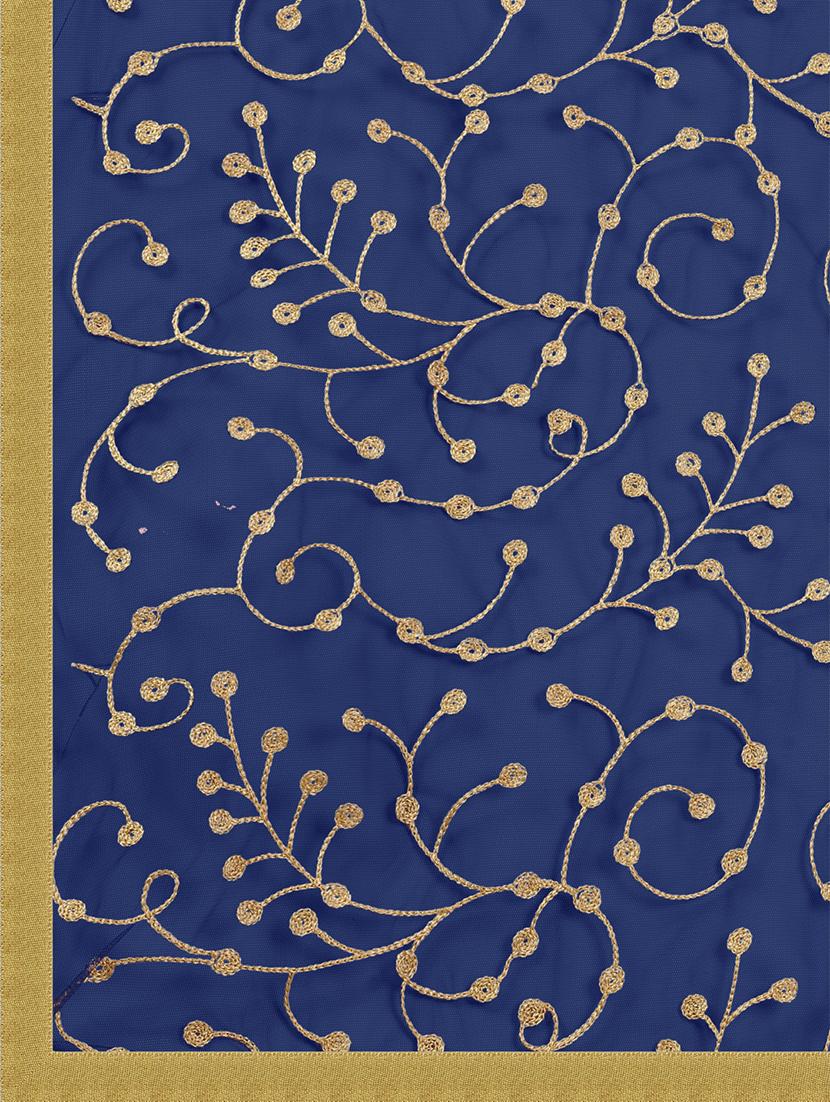 blue solid with work dupatta - 20502816 - Standard Image - 3
