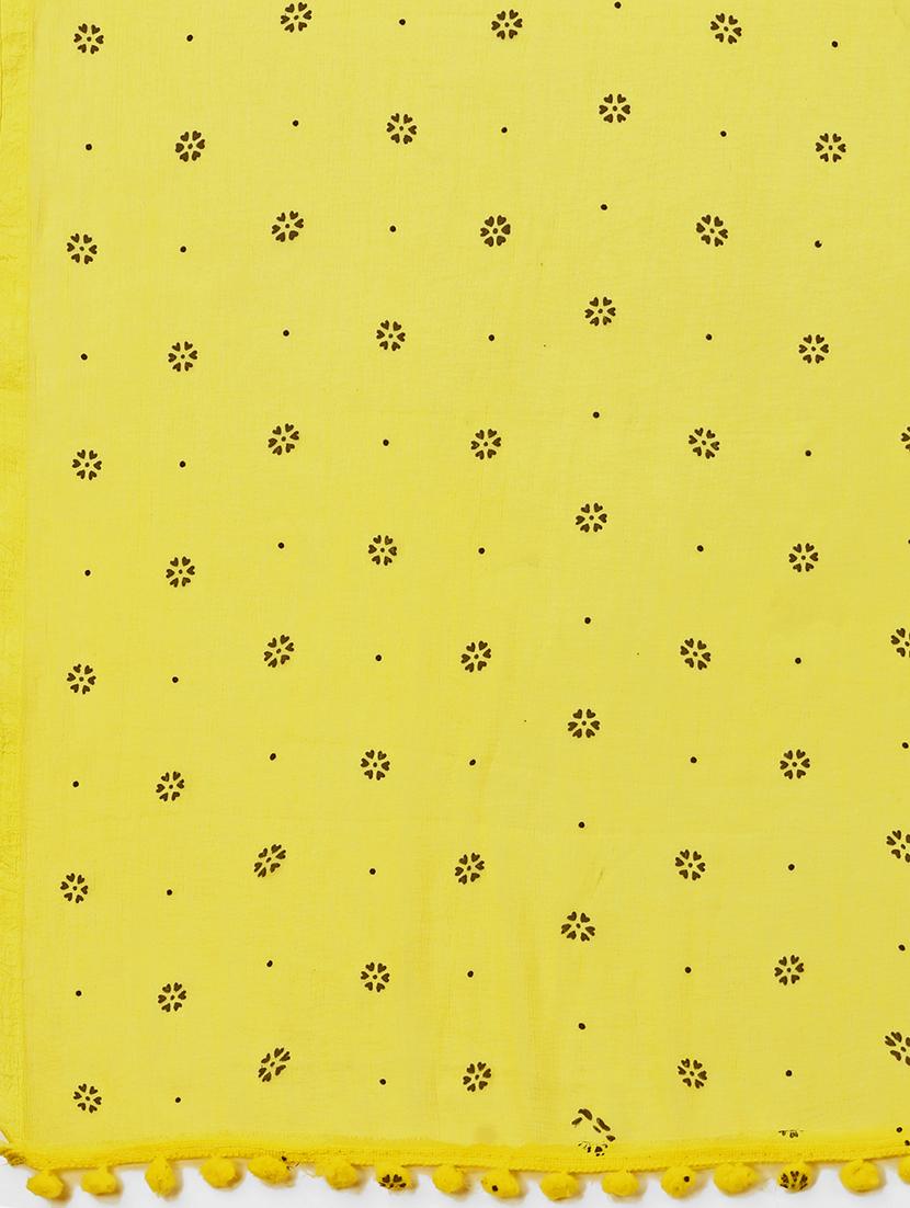 yellow printed dupatta - 20502861 - Standard Image - 3