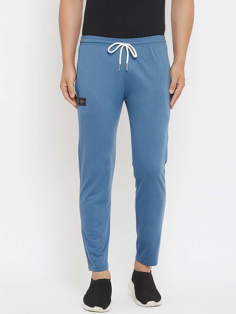 men solid cotton track pant - 20506423 -  Zoom Image - 0