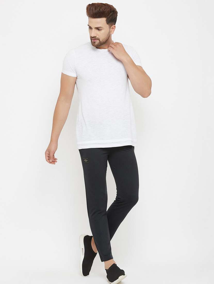men solid cotton track pant - 20506425 - Standard Image - 3