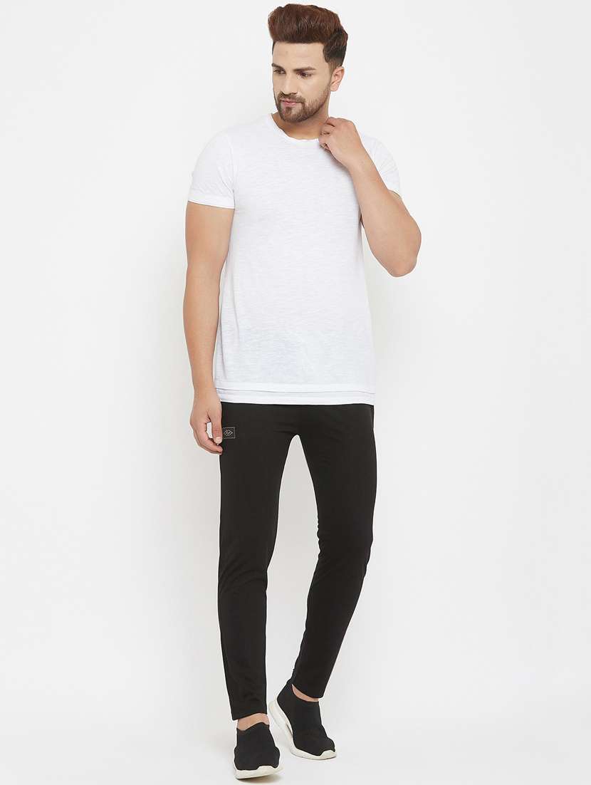 men solid cotton track pant - 20506426 -  Standard Image - 3