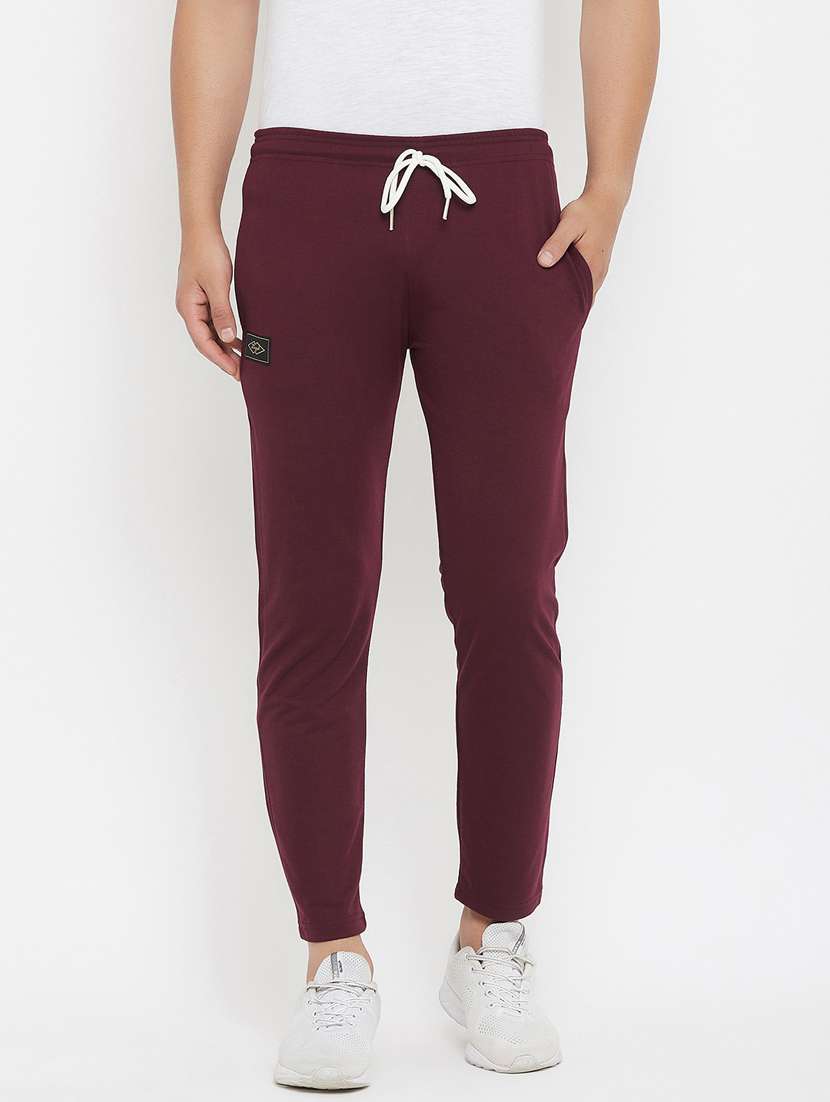 men solid cotton track pant - 20506427 -  Zoom Image - 0