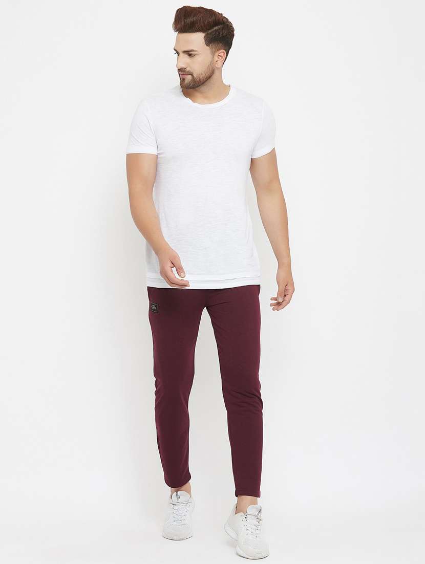 men solid cotton track pant - 20506427 - Standard Image - 3
